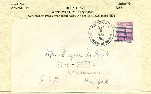 Cover from Bermuda  ANNEX