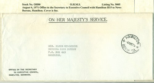 OHMS Office of Secretary August 6, 1971