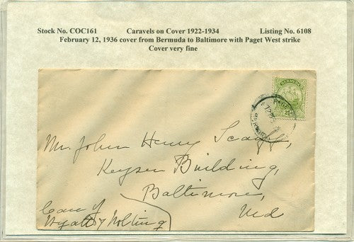 Caravels on Cover 1910-22 COC 161