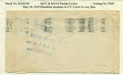 KGV & KGVI Parish Covers Hamilton May 10, 1935