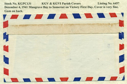 KGV & KGVI Parish Covers Mangrove Bay December 4, 1941 KGPC 131
