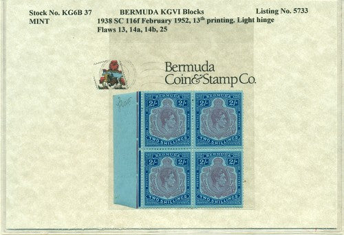 Block of KGVI KG6B 37