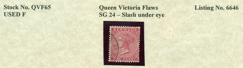 Queen Victoria Flaws Slash under eye SG-24 QVF 65