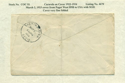 Caravels on Cover 1910-22, 51