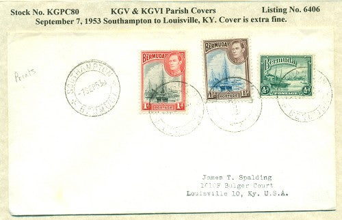 KGV & KGVI Parish Covers Southampton September 7, 1953 KGPC 80