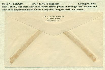 Paquebot Mail from May 1, 1935