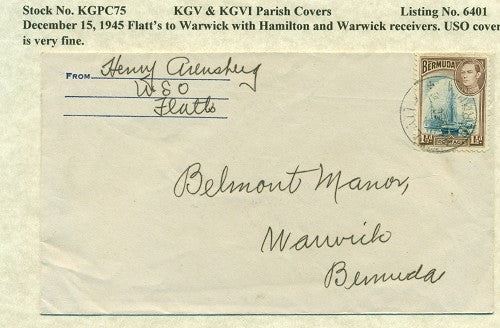 KGV & KGVI Parish Covers Flatt's December 15, 1945 KGPC 75