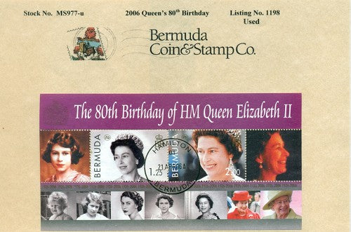 Souvenier sheet - Queen's 80th birthday - used