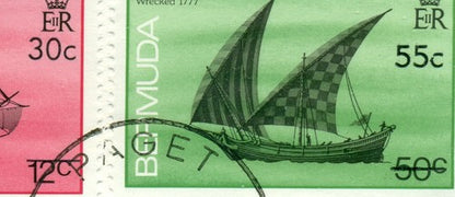 QV-QEII Flaws on Cover August 13, 1990 broken 'c' QFC 78