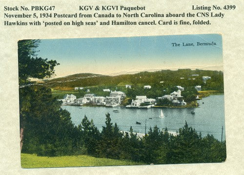 Paquebot Mail from November 5, 1934