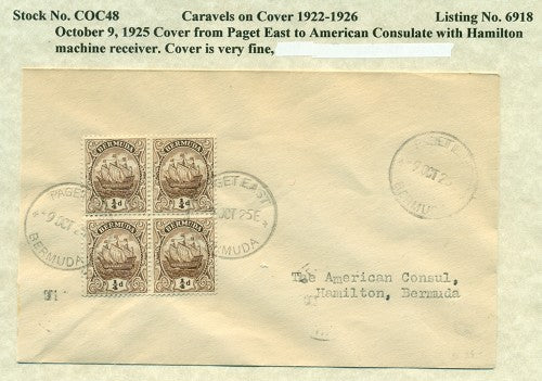 Caravels on Cover 1910-22 COC 48