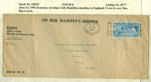 OHMS Economy envelope June 13, 1956