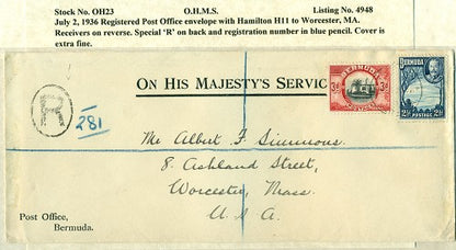 OHMS Hamilton H11- Hamilton P.O. envelope July 2, 1936