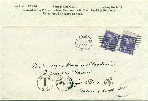 Postage Due QEII PDQ03