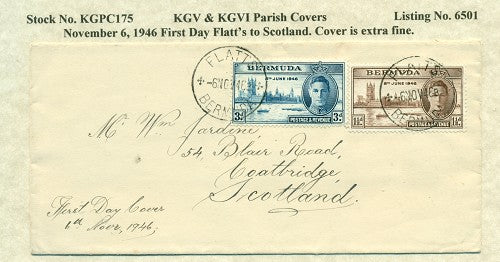 KGV & KGVI Parish Covers Flatt's November 6, 1946 KGPC 175