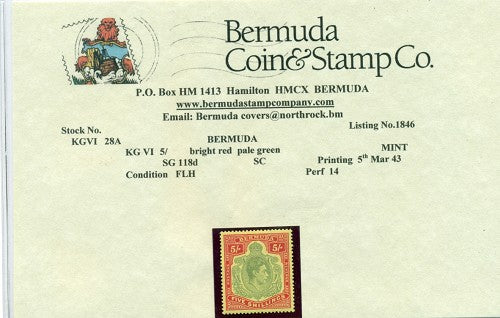5/-  Fifth printing March 1943 -KGVI28a