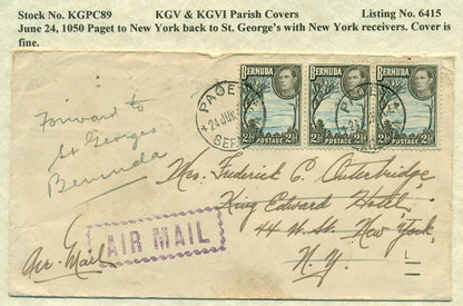 KGV & KGVI Parish Covers Paget June 24, 1950 KGPC 89