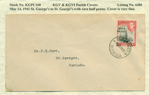 KGV & KGVI Parish Covers St. George's May 14, 1941 KGPC 160