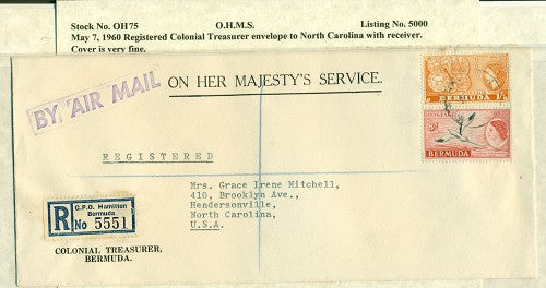 OHMS Colonial Treasurer May 7, 1960