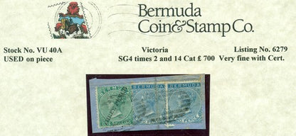 3d on 1/-  G on piece VU 40a