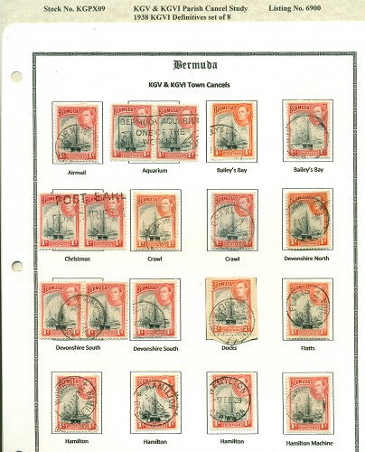 KGV & KGVI Cancels 1938 KGVI Definitive KGX 09