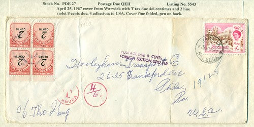 Postage Due QEII PDQ27
