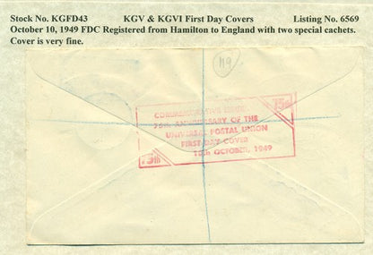 FDC 10/10/1949 KG6C 43