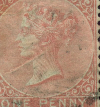 Queen Victoria Flaws Line under chin SG-1 QVF 10