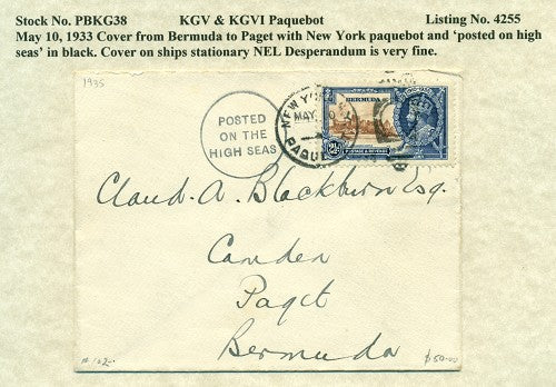 Paquebot Mail from May 10, 1933