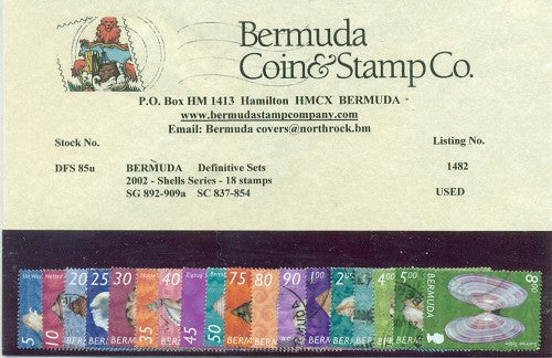2002 Shells 18 stamps -DFS85
