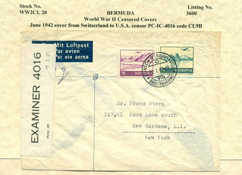 Censor Label PC90-4016 SWITZERLAND