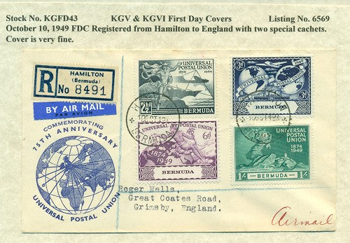 FDC 10/10/1949 KG6C 43