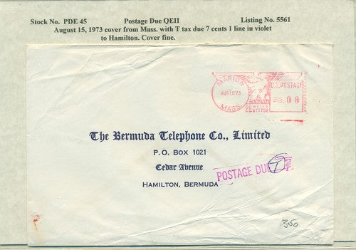 Postage Due QEII PDQ 45