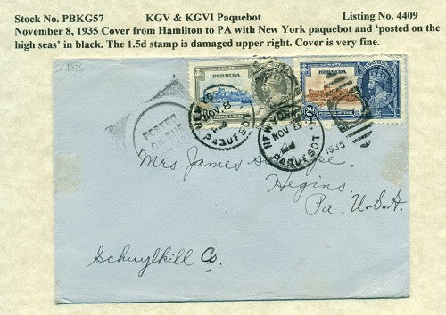 Paquebot Mail from November 8, 1935