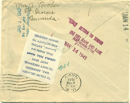 Cover from Bermuda RETURNED