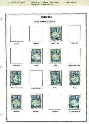 KGV & KGVI Cancels 1936 KGV Definitive KGX 07B