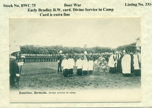 very early B.W. Bradley postcard the DeVine service