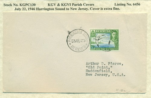 KGV & KGVI Parish Covers Harrington Sound July 22, 1946 KGPC 130