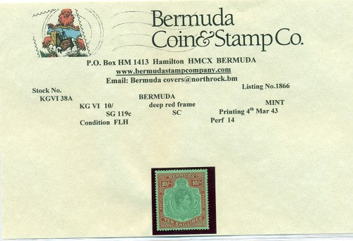 10/-  Fourth printing March 1943 -KGVI 38a