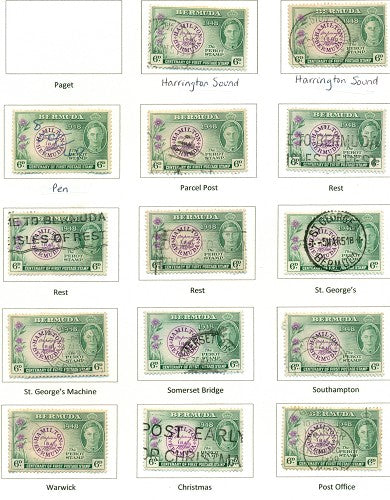 KGV & KGVI Cancels 1940s-1950s KGVI Commemoratives KGX 12
