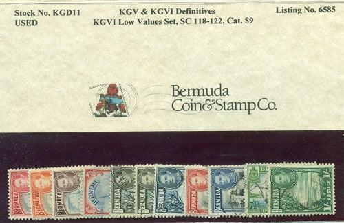 KGVI Low Values Set. Used KGD 11