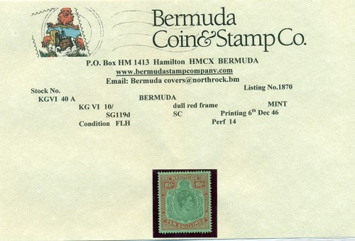 10/-  Sixth printing December 1946 -KGVI 40a