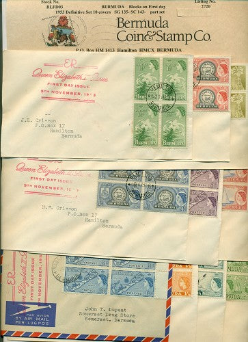 1953 Defin. part set of 10 covers