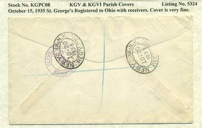 KGV & KGVI Parish Covers St. George's October 31, 1935