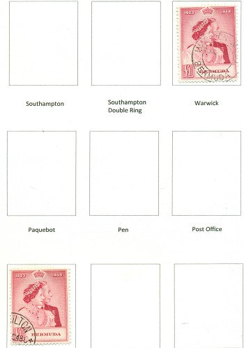 KGV & KGVI Cancels 1940s-1950s KGVI Commemoratives KGX 12B
