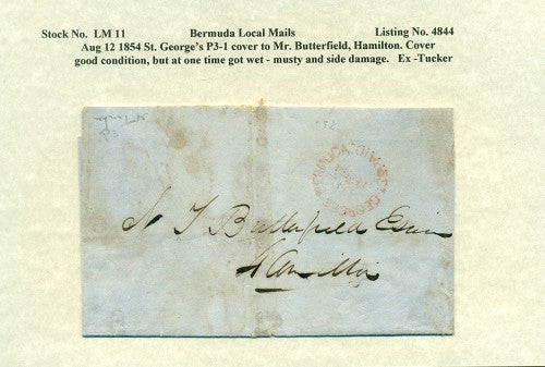 Local mail August 12, 1854