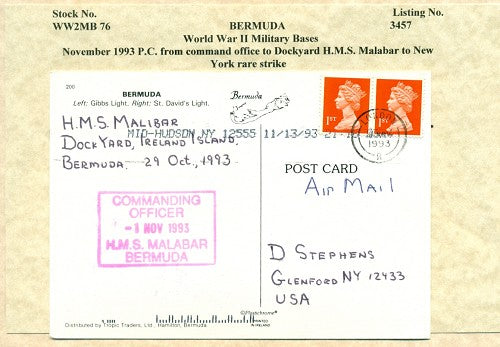 Cover from Bermuda MALABAR