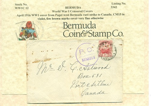 April 1916 Paget to Canada