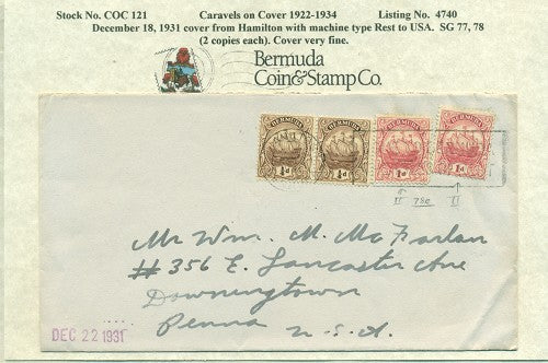 Caravels on Cover 1910-22, 121