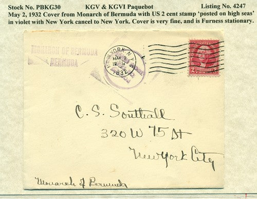 Paquebot Mail from May 2, 1932